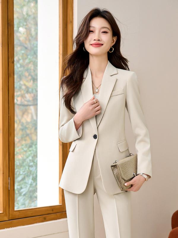 スーツ レディース セットアップ 春夏 テーラードジャケット パンツスーツ スカートスーツ 2点セット 面接 通勤 事務服 リクルート 上品 高級感 長袖 ポリエステル ポリウレタン グレー ネイビー ブラック