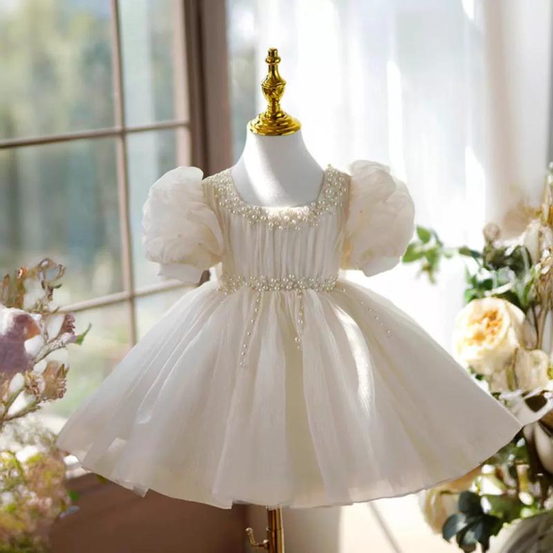ドレス 女の子 子供 キッズ フォーマル 礼服 プリンセス ワンピース 発表会 結婚式 演奏会 豪華 高級感 フラワーガール 1歳 ステージ 衣装 シャンパン ピンク オールシーズン ポリエステル チュール おしゃれ かわいい チュチュ フレア 洗練