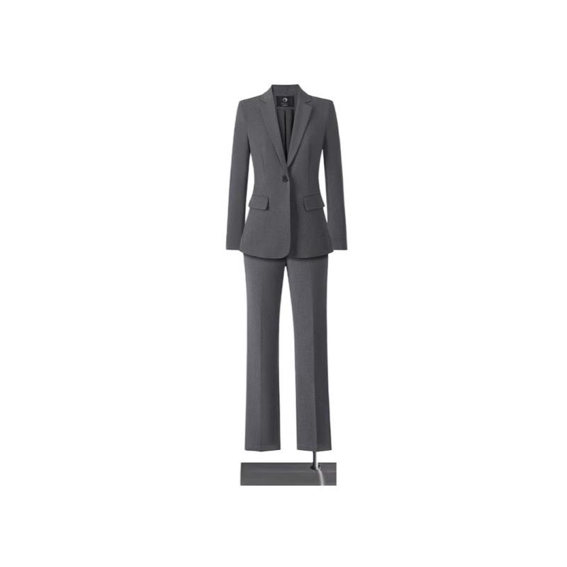 スーツ レディース セットアップ テーラードジャケット ストレートパンツ フレア 春夏 長袖 通勤 オフィス 事務服 フォーマル きれいめ 上品 高級感 エレガント グレー ブラック ネイビー ポリエステル ポリウレタン 伸縮性