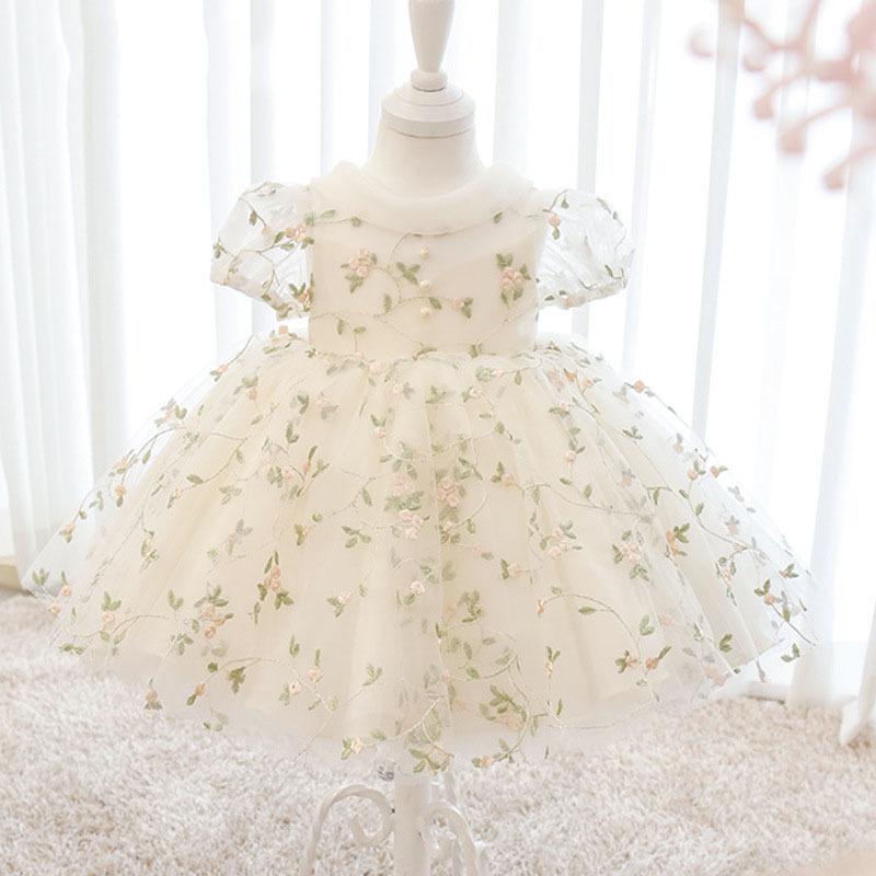 ドレス 女の子 ベビー キッズ 1歳 セレモニー フォーマル ワンピース プリンセスライン 誕生日 結婚式 発表会 フラワーガール チュール ボリューム レース かわいい おしゃれ 高級感 オールシーズン 5,976円