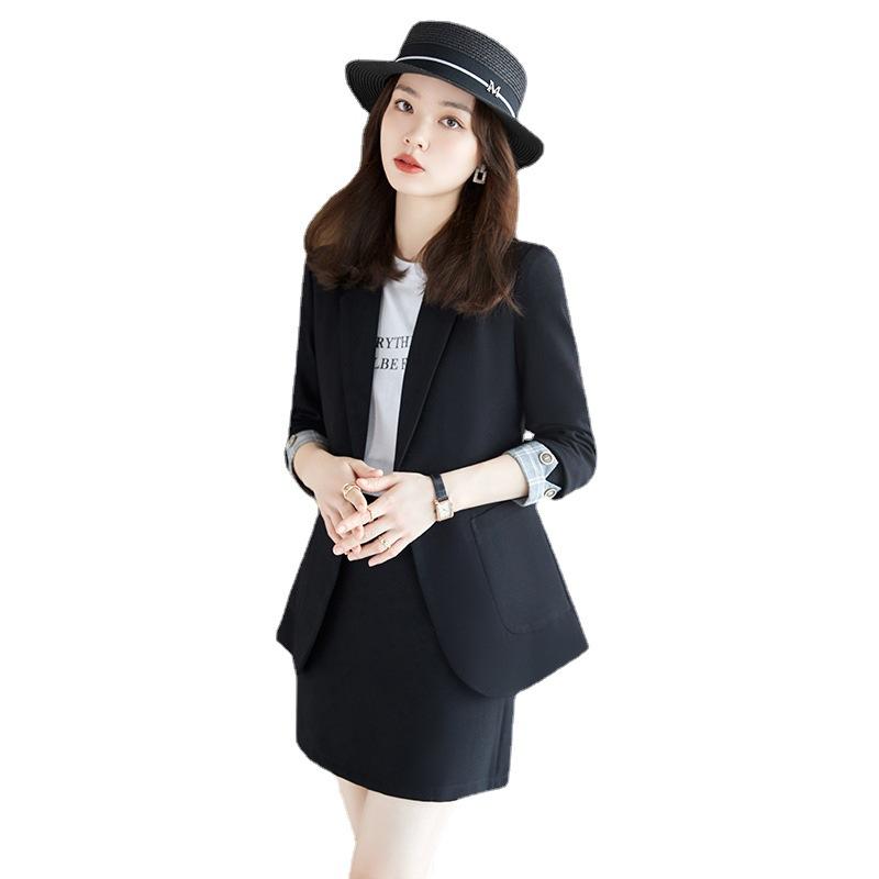 セットアップ レディース スーツ スカート 春秋 事務服 通勤 ビジネス オフィス スリム テーラードジャケット 清楚 上品 きれいめ 高級感 ポリエステル レーヨン ボタン ポケット ブラック ピンク グリーン