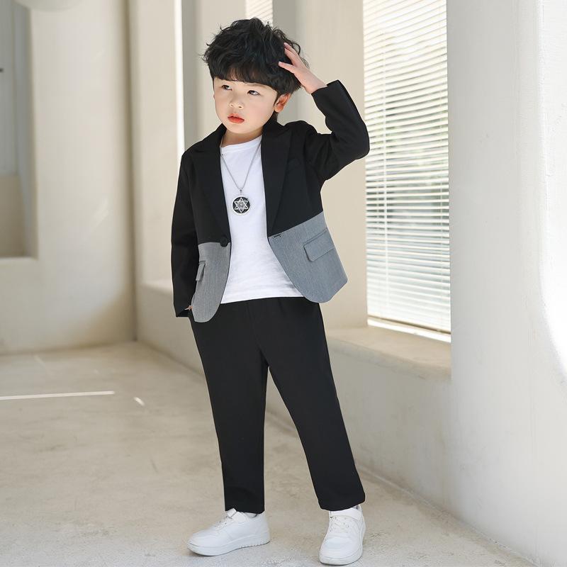 セットアップ 男の子 キッズ ジュニア ボーイズ 小学生 スーツ テーラードジャケット スラックス ロングパンツ 秋冬 フォーマル カジュアル 冠婚葬祭 入学式 卒業 発表会 無地 シンプル コットン 綿 長袖