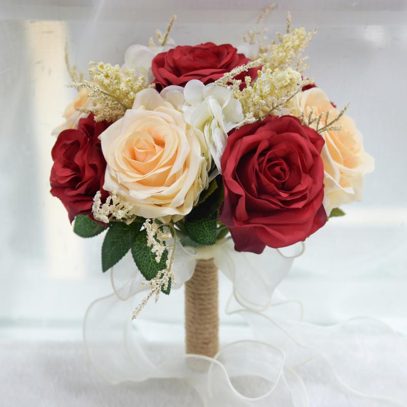 ブーケ レディース 結婚式 披露宴 二次会 造花 アートフラワー バラ 薔薇 ローズ レース リボン 華やか 高級感 かわいい ピンク レッド ホワイト エレガント ウエディング ブライダル 撮影小物 装飾 イベント