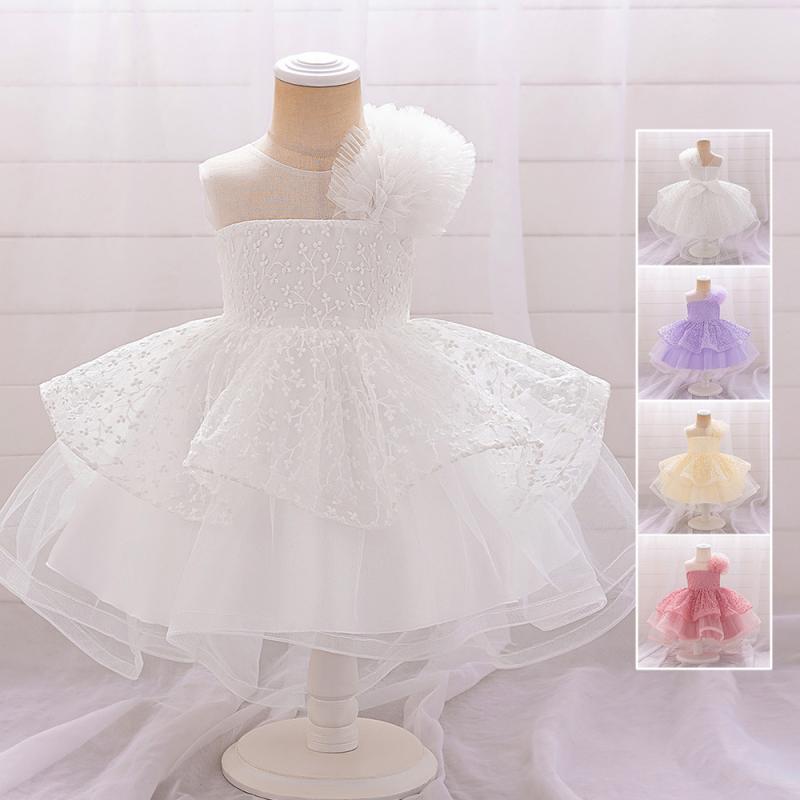 ドレス 女の子 キッズ フォーマル ワンピース 刺繍 ロングトレーン プリーツ リボン フラワーガール プリンセス 発表会 結婚式 誕生日 衣装 モーブピンク ダスティピンク コットン混 オールシーズン かわいい 高級感 チュチュ 欧米風