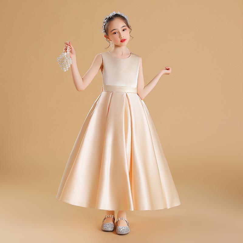 ドレス 女の子 キッズ 発表会 演奏会 合唱 ジュニア 子供用 プリンセス フォーマル 結婚式 パーティー お呼ばれ シャンパン ホワイト ダークグリーン 高級感 ポリエステル 柔らかい 通気性 快適 おしゃれ かわいい
