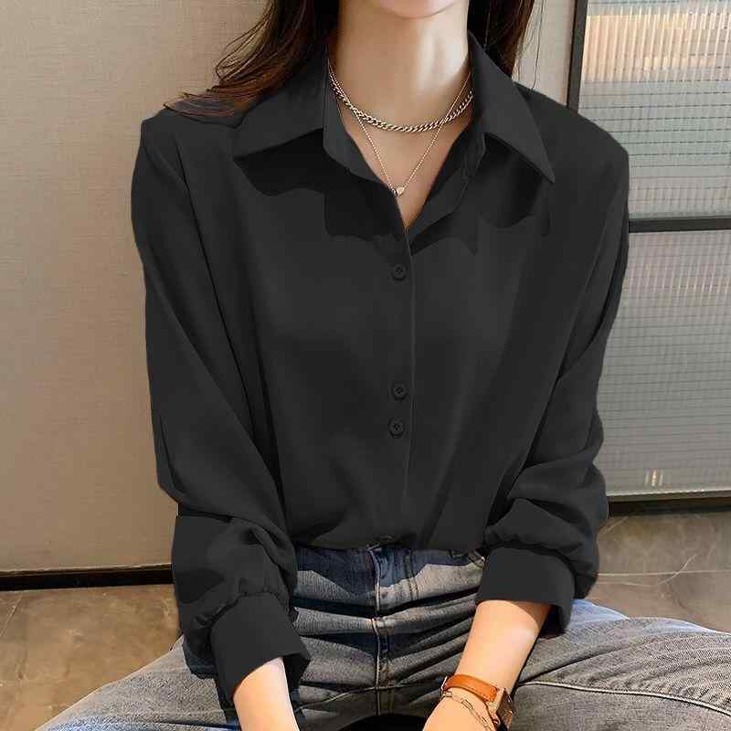 シャツ レディース ブラウス トップス 長袖 春秋 ゆったり 大きいサイズ 重ね着 カジュアル 着回し 襟 ボタン 無地 ポリエステル ポリウレタン 伸縮性 シワになりにくい きれいめ 通勤 ホワイト ブラック ピンク