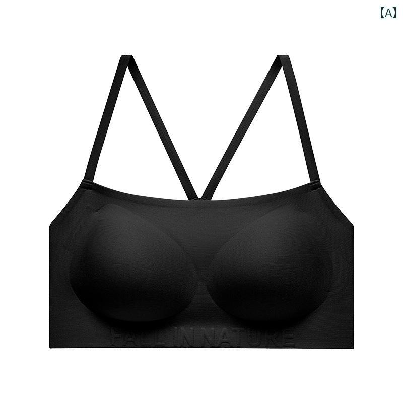 ブラジャー レディース 桑糸 シームレス 脇高 脇肉スッキリ ノンワイヤー ティアドロップカップ 薄手 バックコンシャス インナー 下着 肌着 快適 通気性 蒸れにくい 伸縮性 シンプル 普段使い ブラック ベージュ 春