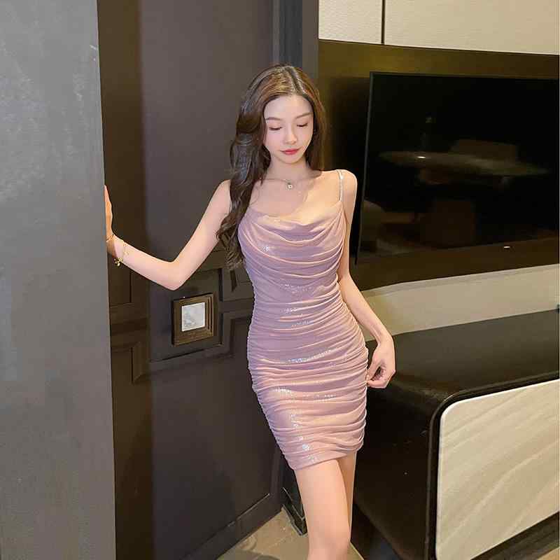 ワンピース レディース ミニ丈 キャミソール セクシー ノースリーブ チュール ギャザー タイト 膝上丈 タイトスカート ナイトドレス クラブ デート 普段使い ブラック ホワイト ピンク グレー 春夏