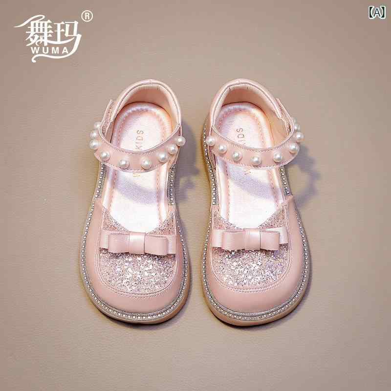 サンダル 女の子 キッズ プリンセスサンダル マリージェーン ストラップサンダル つま先保護 牛革 レザー 柔らかい 疲れにくい 滑り止め 面ファスナー スパンコール かわいい 上品 お出かけ 発表会 結婚式 春夏 ピンク オフホワイト