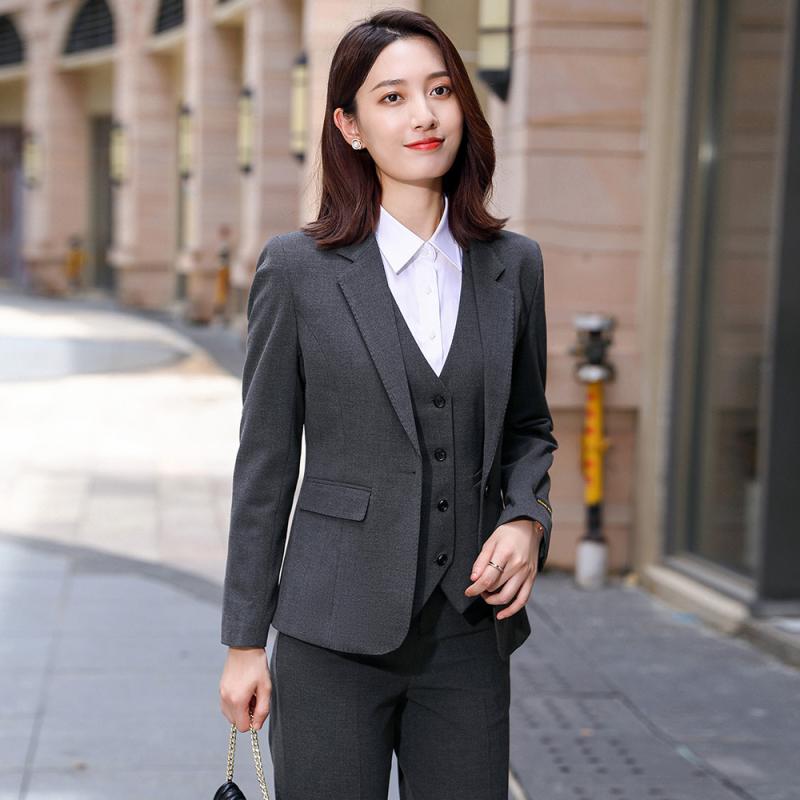 背広 メンズ レディース セットアップ 上衣 ズボン下 無地 手縫い 事務服 弁護人 専務取締役 商行為 フォーマル 事務所 名取り草 通気性 防寒 秋冬  ポリエステル 薄墨色 まっ黒い薄墨色 ともし火薄墨色 スーツ・セットアップ-パンツスーツ-レディースファッション