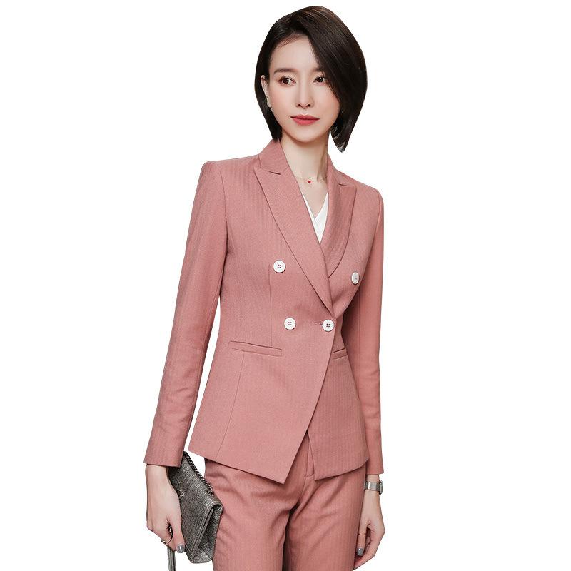 パンツスーツ レディース セットアップ フォーマル 事務服 制服 通勤 営業 就活 テーラードジャケット スラックス タイトスカート ブラウス 長袖 春秋 ビジネス オフィス きれいめ ピンク グレー ブルー