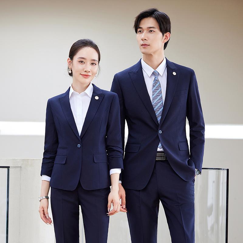 スーツ メンズ レディース セットアップ ネイビー ブラック ビジネス フォーマル オフィス 事務服 制服 テーラードジャケット 上下セット 春秋 スリム 細身 通勤 営業 就活 ナイロン ボタン|フロントップ店