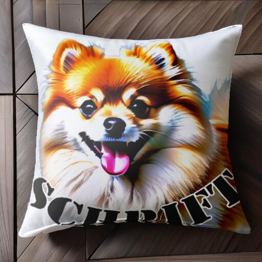 ポメラニアン クッションカバー 45×45cm アニマル柄 おしゃれ 可愛い クッション本体付き 正方形 犬ファン