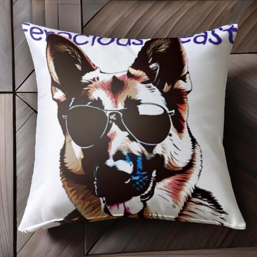 サングラス ジャーマンシェパード クッションカバー 45×45cm アニマル柄 おしゃれ 可愛い クッション本体付き 正方形 犬ファン