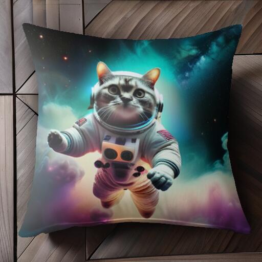 宇宙 宇宙飛行士 スペース 星雲 銀河 クッションカバー 45×45cm アニマル柄 おしゃれ 可愛い クッション本体付き 正方形