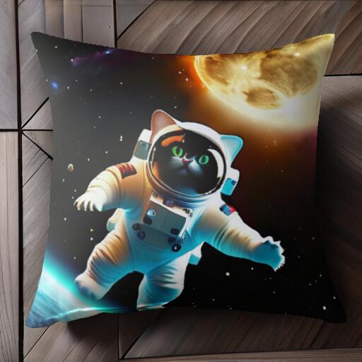 宇宙 宇宙飛行士 星 惑星 クッションカバー 45×45cm アニマル柄 おしゃれ 可愛い クッション本体付き 正方形