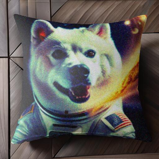 宇宙 柴犬 宇宙服 アメリカ国旗 クッションカバー 45×45cm アニマル柄 おしゃれ 可愛い クッション本体付き 正方形 5,475円