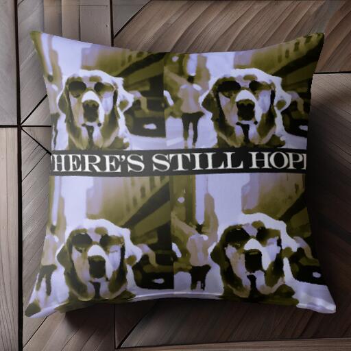 サングラス ゴールデンレトリバー 街 クッションカバー 45×45cm アニマル柄 おしゃれ 可愛い クッション本体付き 正方形