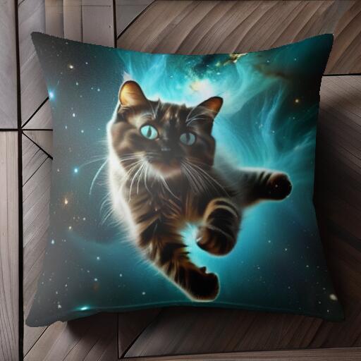 宇宙 星雲 スペース クッションカバー 45×45cm アニマル柄 おしゃれ 可愛い クッション本体付き 正方形