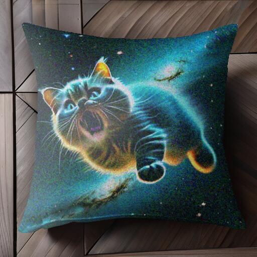 宇宙 星雲 スペース ギャラクシー クッションカバー 45×45cm アニマル柄 おしゃれ 可愛い クッション本体付き 正方形