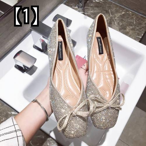 パンプス 痛くない レディース 靴 春用 フラットシューズ 浅口 りぼん オフィスカジュアル やわらかい ぺたんこ靴 Westavenuesuites Com