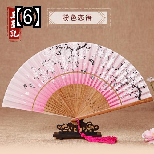 (予約販売5〜8営業日での発送)ファン扇子中国風シルクレトロ女性