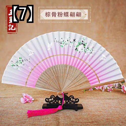 (予約販売5〜8営業日での発送)ファン扇子中国風シルクレトロ女性