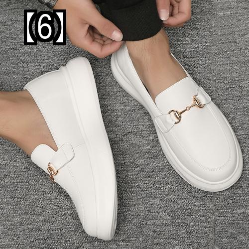 スリッポン メンズ 靴 シューズ ホワイト レザー 厚底 カジュアル フォーマル おしゃれ スニーカー 厚いソール Bullpadel Cl