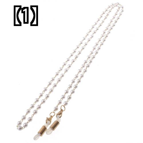 予約販売5 8営業日での発送 メガネ チェーン ホルターネック レトロ ハンドメイド パール シンプル 滑り止め Andapt Com