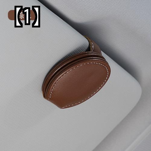トップ 車 サンバイザー 収納 メガネ カード クリップ サングラス シンプル レザー ブラウン 黒 レッド おしゃれ Whitesforracialequity Org