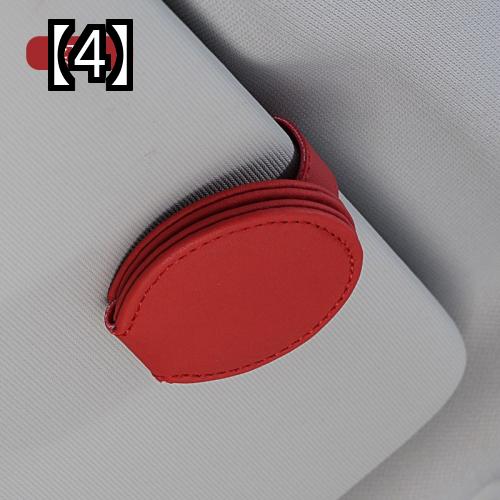 トップ 車 サンバイザー 収納 メガネ カード クリップ サングラス シンプル レザー ブラウン 黒 レッド おしゃれ Whitesforracialequity Org