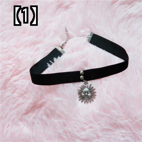 チョーカー レディース 黒 おしゃれ アクセサリー 太陽 シンプル シルバー ゴールド 日本初の