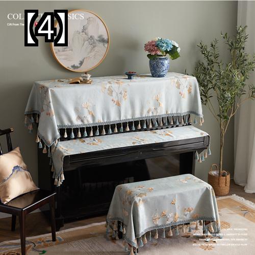 最大81 Offクーポン ピアノカバー アップライト トップ レース シンプル おしゃれ 刺繍 イチョウ タッセル 和風 ハーフ 椅子 ほこりよけ Fucoa Cl
