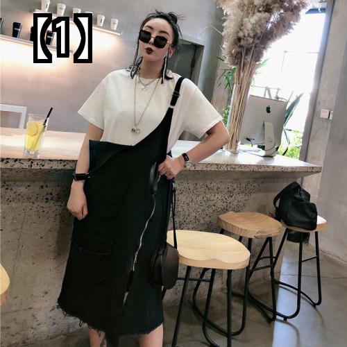 ワンピース デニム レディースファッション オーバーオール ジャンパースカート スリット入り 夏 ブラック ホワイト カジュアル シンプル おしゃれ 大きいサイズ Maf Gov Ws ワンピース デニム レディースファッション オーバーオール ジャンパースカート スリット入り 夏 ブラック ホワイト カジュアル シンプル おしゃれ 大きいサイズ Maf Gov Ws