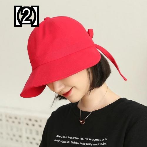新発売の かわいい アウトドア 白 帽子 つば広 春 黒 シンプル レディース 赤 人気 リボン おしゃれ 日焼け防止 夏 帽子