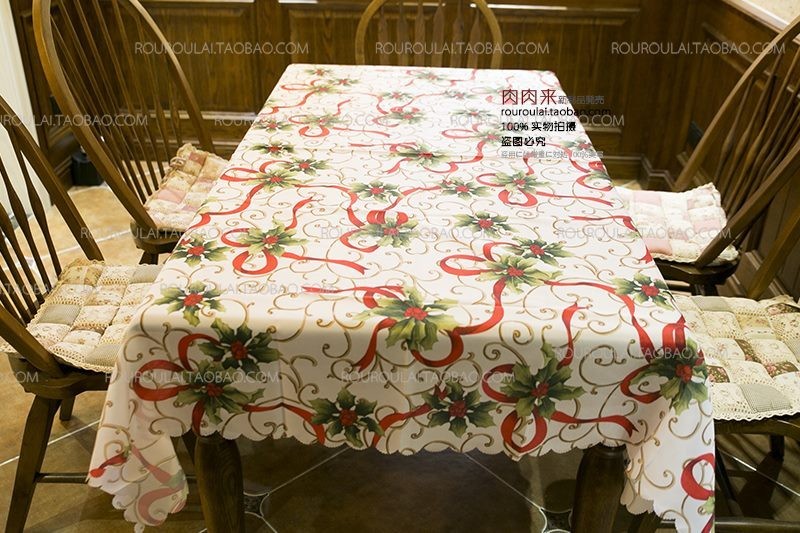 楽天市場 クリスマス テーブルクロス キッチン用品 イラスト トナカイ サンタ 総柄 レッド ホワイト かわいい 北欧風 フロントップ楽天市場店