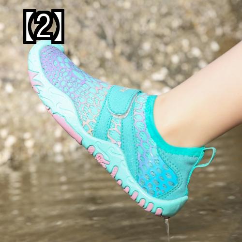 マリンシューズ 子供 おしゃれ ビーチ マリンスポーツ 夏 女の子 快適 月光 柔らかい 海 滑り止め 男の子 磯遊び 通気性 速乾 青 低価格の 海