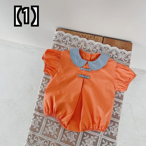 ベビー ロンパース 半袖 夏 赤ちゃん 女の子 チャイナ風 綿 無地 シンプル かわいい オレンジ 緑 ベージュ 韓国 いつでも送料無料 ベビー ロンパース 半袖 夏 赤ちゃん 女の子 チャイナ風 綿 無地 シンプル かわいい オレンジ 緑 ベージュ 韓国 いつでも送料無料