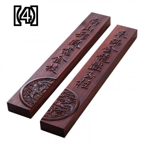 文鎮 絵画 書道 文房具 事務用品 ペーパーウェイト おしゃれ ペア 文鎮 文房具 事務用品 木製 赤 茶色 無地 シンプル レリーフ 龍 絵画 読書