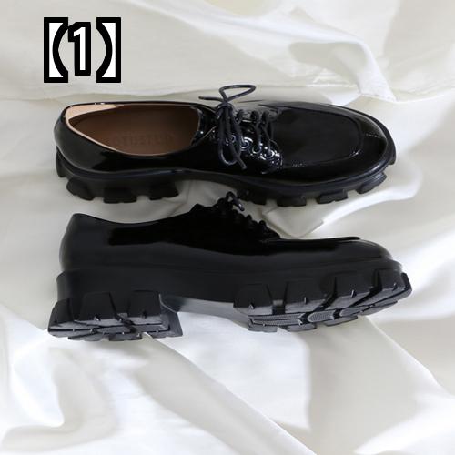 革靴 レディース おしゃれ ローファー 黒 フラット 厚底 無地 シンプル カジュアル 滑り止め 激安特価