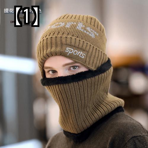 1290円 Sale Off 防寒帽 帽子 メンズ 冬 厚手 暖かいニット ウール プラス ベルベット 冷風 サイクリング 綿帽子