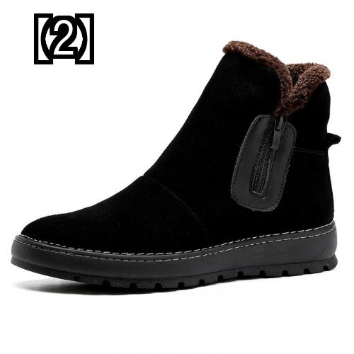 ラッピング スノーブーツ おしゃれ 防寒 冬 おすすめ 寒冷地 メンズ ハイトップ 厚い 毛皮 ブーツ ベルベット 暖かい 綿の靴 Fucoa Cl