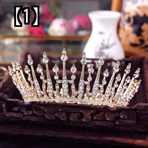 ティアラ クラウン ウェディング 可愛い カチューシャ プリンセス ヘアアクセサリー お姫様 ブライダル クリスタルクラウン バースデー ゴージャス 華やか 結婚式 女の子 子供 パーティー ヘッドアクセ 花嫁 王冠 ショー