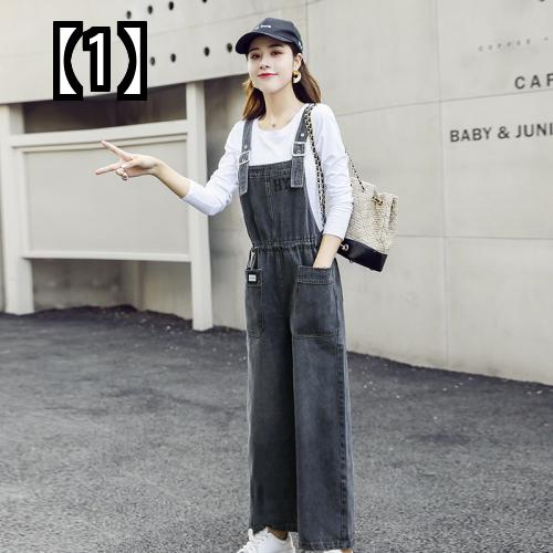 オーバーオール サロペット オールインワン レディース ツナギ つなぎ ストリート系 デニム ルーズ ストレート サスペンダー ジャンプスーツ カジュアル 新作モデル