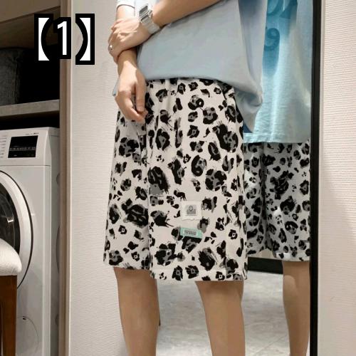 ショートパンツ おしゃれ ファッショナブル ショーツ ホットパンツ ヒョウ柄 メンズ アウター ルーズ ビッグパンツ かっこいい 即日発送