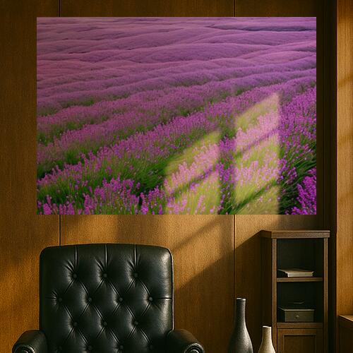 ラベンダー 花畑 紫 風景 自然 タペストリー 絵画 インテリア 横長 北欧 大判 大型 布製 壁飾り 巨大 壁掛け 大きい 撮影背景 長方形 特大 緑