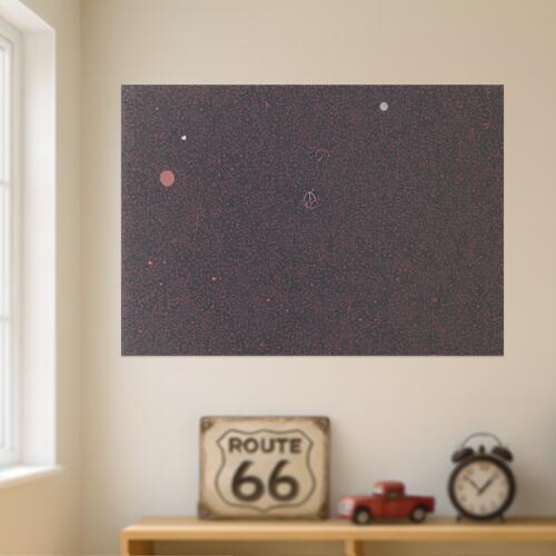 宇宙 星 天体 夜空 抽象画 タペストリー インテリア グッズ 横長 大判 大型 布製 壁飾り 巨大 壁掛け 大きい 撮影背景 長方形 特大 紺 赤 白