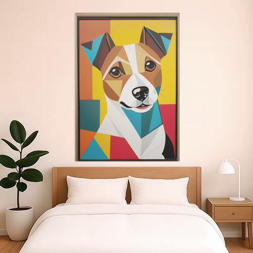 犬 ペット 動物 アート ポップアート タペストリー インテリア 大判 大型 布製 壁飾り 巨大 壁掛け 大きい 撮影背景 特大 白 黒 ベージュ