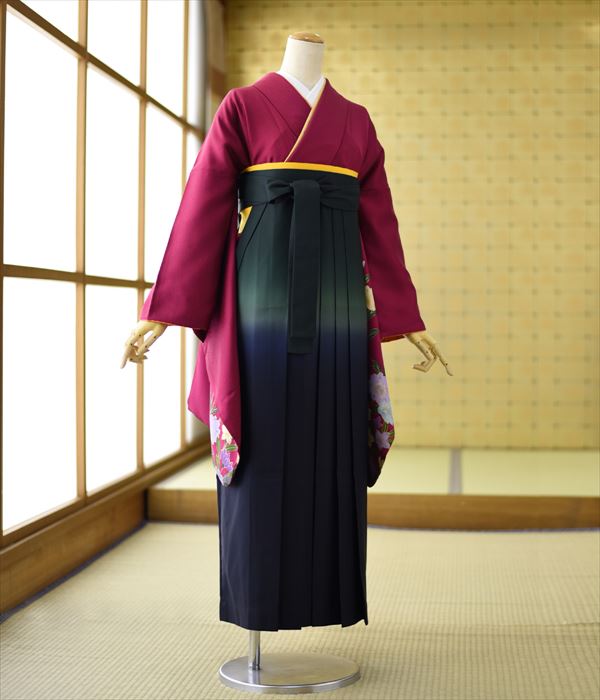 \早期割引クーポンあり/ 袴 レンタル 卒業式 フルセット 女袴 《身長》155cm~171cm 着物レンタル はかま 教職員 教員 先生 大学 短大 専門学校 高校 中学 大人 往復送料無料 貸衣装 フルフル 新品足袋プレゼント 色無地 二尺袖 はかま 草履 ブーツ丈対応|FrouFrou