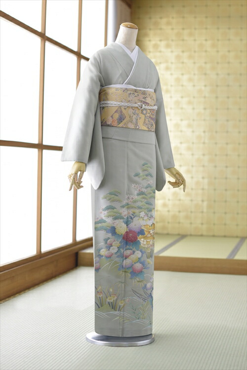 色留め袖 レンタル 色留袖 着物レンタル Lサイズ 広巾 広幅 大きいサイズ 結婚式 親族 列席者 貸衣装 フルフル フルレンタル フォトブック付 お呼ばれ｜FrouFrou